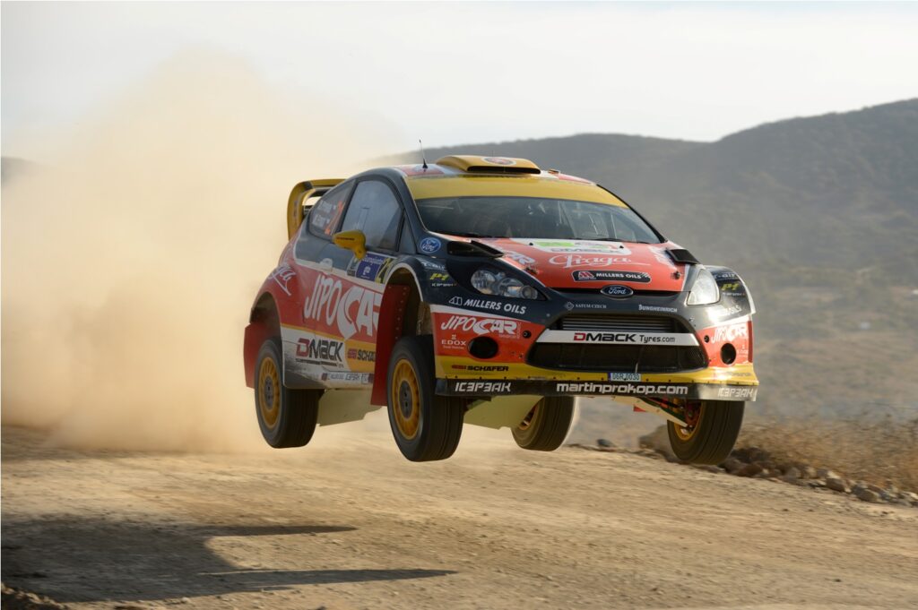 Martin Prokop in the 2013 Rally Mexico with the Jipocar Czech National Team