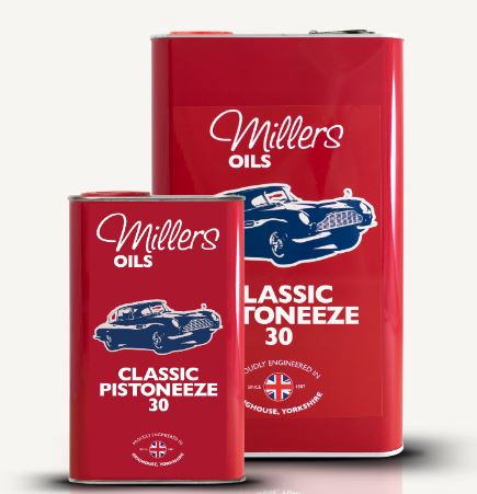 Millers Classic Pistoneeze P30 oil with low treat detergent