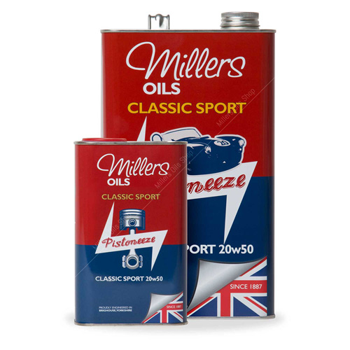 Quels sont les moteurs qui utilisent Millers Classic Sport 20w50?