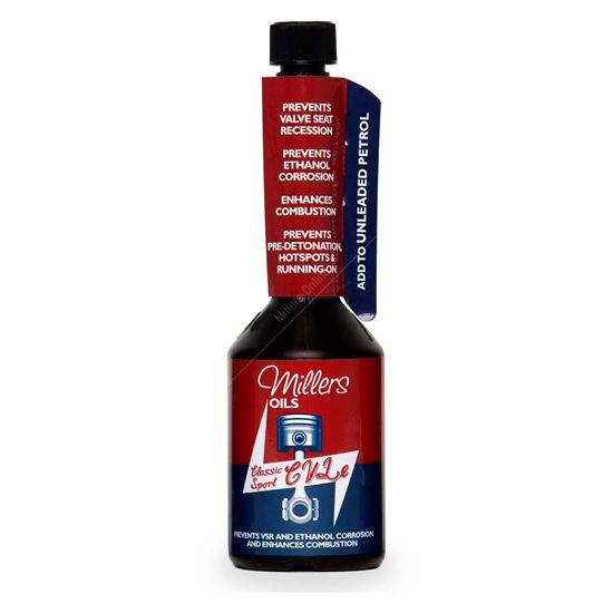 Millers Classic Sport CVLe Competition Valve Lubricant providing ethanol protection