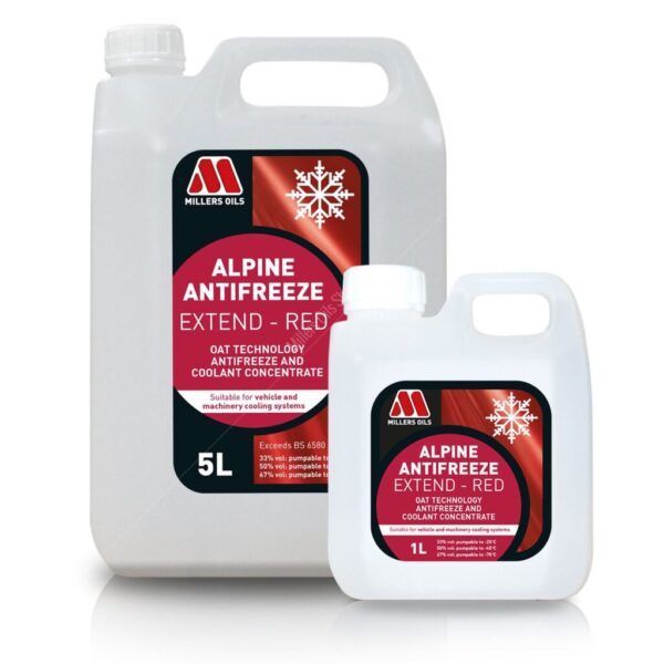 Millers Alpine Antifreeze Extend Red