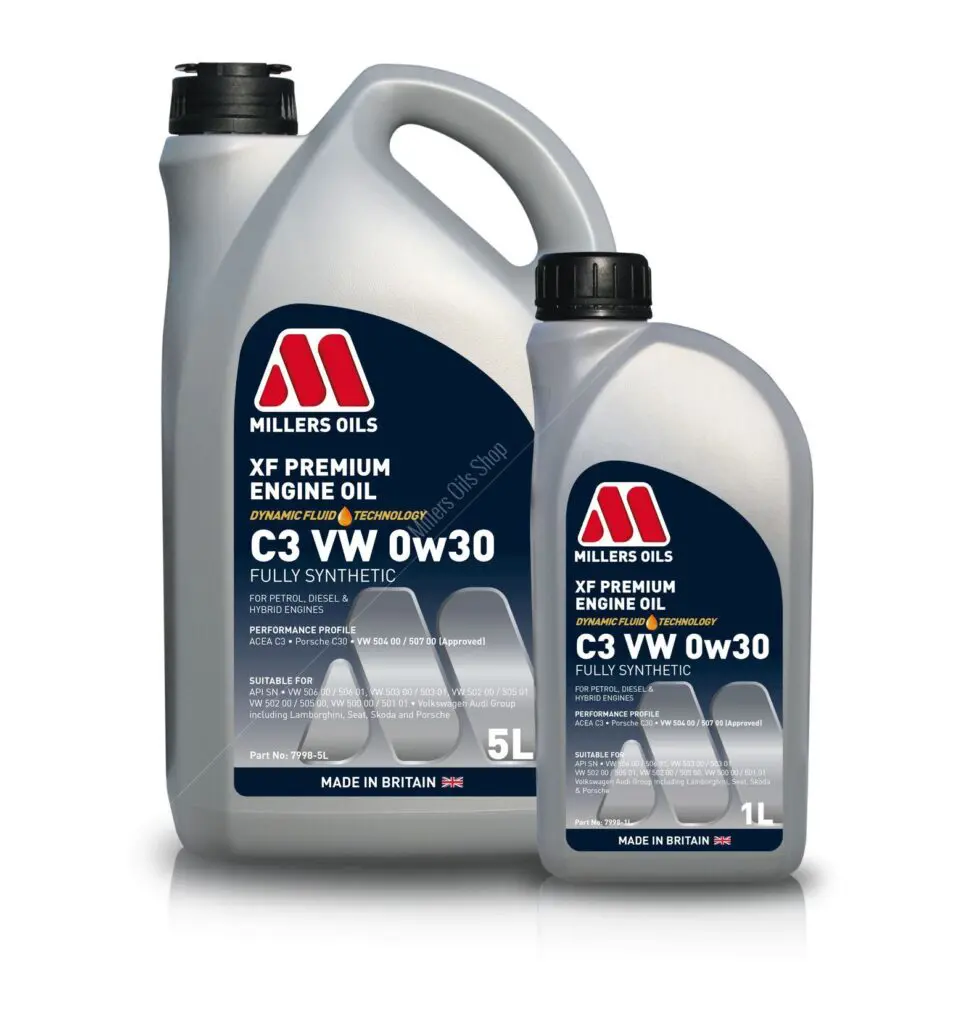 XF Premium C3 VW 0w30 Huile Moteur - Millers Oils – #1 en France